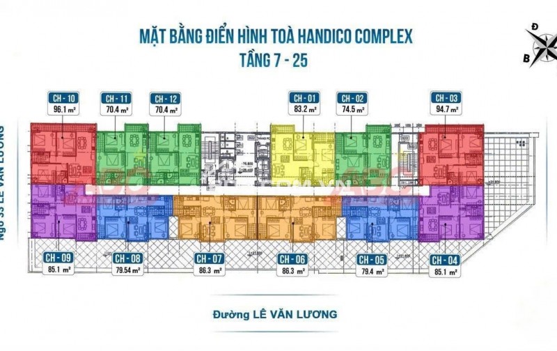 Bán suất ngoại giao tòa Handico Complex 33 Lê Văn Lương sắp mở bán